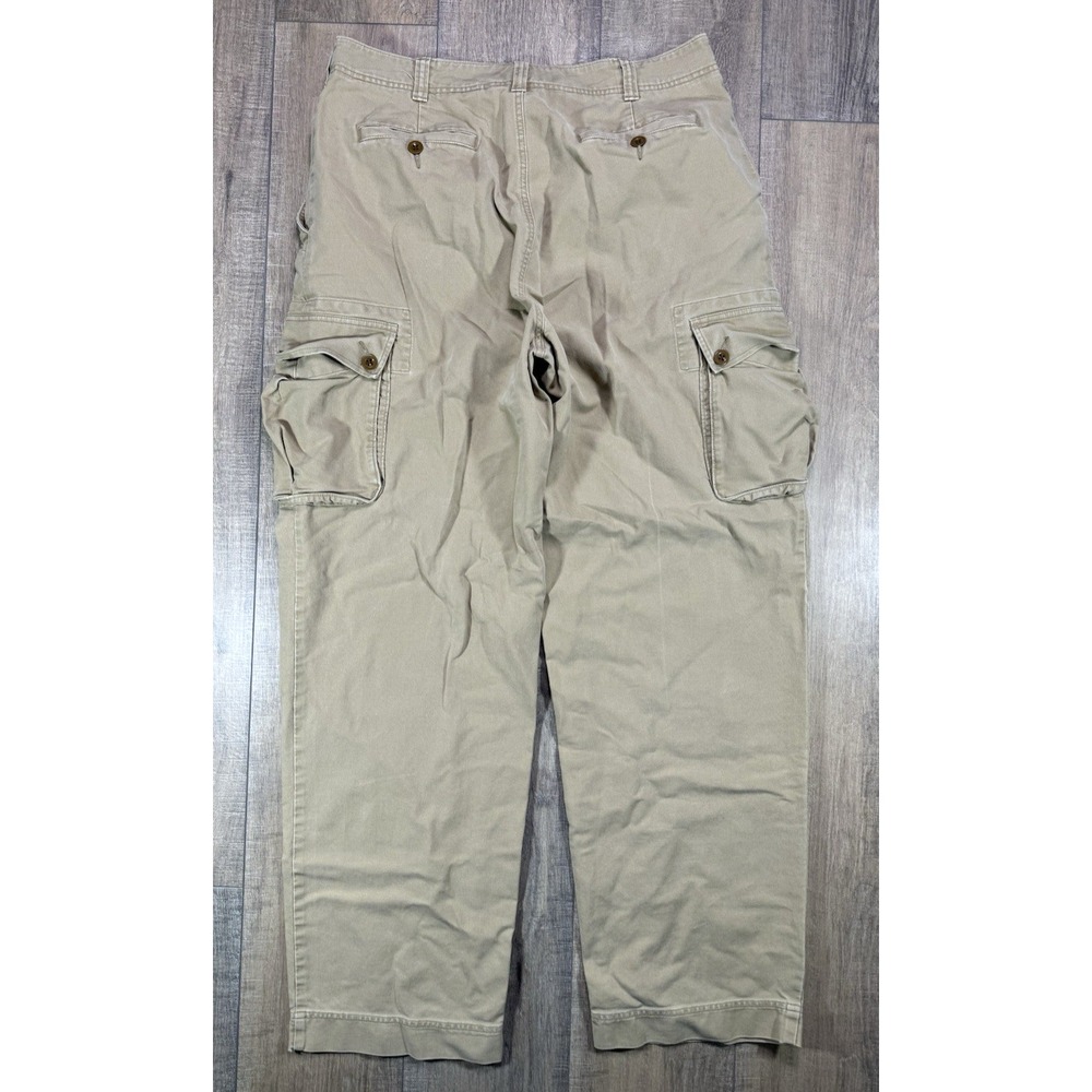 Y2K Abercrombie & Fitch Paratrooper Cargo Pants Mens 34X33 Khaki Baggy Pockets